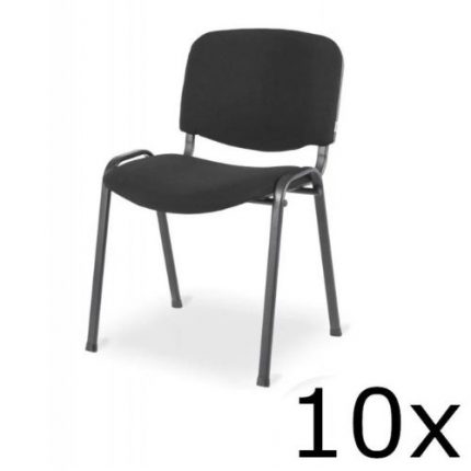 Kantine stol | Svart | 10 stk | 540x820(h)mm | LUXUS MEX-ISO-BL-SVART-SVART | HGXDC | 252733