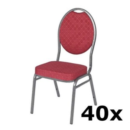 Kantine stol | Stackchair Amsterdam | Rød | 40 stk | Stålramme | LUXUS | MEX-HERMAN-R | HGXKB | 252759