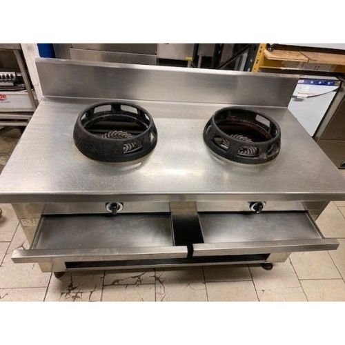 BRUKT | KAMPANJE! Italiensk Kvalitets gass wok, dobbel wok gulvmodell | 318801401 | 279533